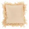 Image de Paris Prix Coussin Déco Plumes 45cm - Rose Beige