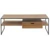 Image de Meuble TV 1 tiroir 120x60x42,5 cm naturel - MILEO