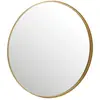 Image de Miroir Mural Rond Design Bord Métal 110cm Or