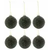 Image de Lot de 6 Boules de Noël Motifs 8cm - Vert Foncé
