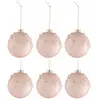 Image de Lot de 6 Boules de Noël Fleurs Opale 8cm - Rose