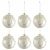 Image de Lot de 6 Boules de Noël Fleurs 8cm - Argent