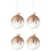 Image de Paris Prix Lot de 4 Boules de Noël Paillettes 12cm Rose