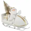 Image de Paris Prix Père Noël déco traîneau - Blanc & Or
