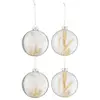 Image de Lot de 4 Boules de Noël Brindilles 10cm Transparent