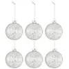 Image de Lot de 6 Boules de Noël Sequins 8cm Argent