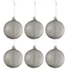 Image de Lot de 6 Boules de Noël Verre Épais 8cm Gris