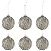 Image de Lot de 6 Boules de Noël Tâche Mat 8cm Gris