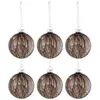 Image de Lot de 6 Boules de Noël Tâche Brillante 8cm Gris