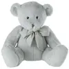 Image de Peluche Enfant Ourson Noeud 34cm Gris
