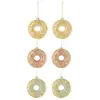 Image de Lot de 6 Sujets de Noël Donuts 9cm Multicolore