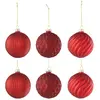 Image de Lot de 6 Boules de Noël Elva 8cm Rouge