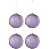 Image de Lot de 4 Boules de Noël Perla 12cm Mauve