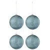 Image de Lot de 4 Boules de Noël Perla 12cm Bleu
