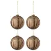 Image de Lot de 4 Boules de Noël Latoya 10cm Marron