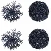 Image de Lot de 4 Boules de Noël Corail 10cm Bleu