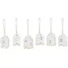 Image de Lot de 6 Sujets de Noël Maison 15cm Blanc & Or