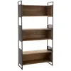 Image de Bibliothèque 6 niveaux 100x40x200 cm en bois recyclé et métal noir