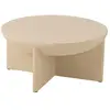 Image de Table basse ronde 90x90x42 cm en manguier beige - RAZI