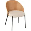 Image de Chaise Design Lone 74cm Naturel & Beige