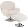 Image de Paris prix Fauteuil relaxation avec repose-pieds - Crème