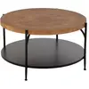Image de Table basse ronde 80x80x45,5 cm naturel et noir