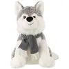 Image de Peluche Husky Écharpe 40cm Gris