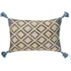 Image de Coussin Déco en Jute Losanges 40x60cm Naturel & Bleu