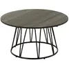 Image de Mes Table basse ronde bois métal - Noir