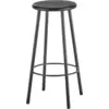 Image de Tabouret de bar en acier et contreplaqué noir 66cm - Serax