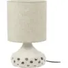 Image de Lampe à table en grès blanc et abat-jour beige Oya 01 - Serax