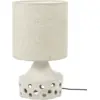 Image de Lampe à table en grès blanc et abat-jour beige Oya 02 - Serax
