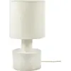 Image de Lampe de table en lin blanc et céramique blanc mat Catherine - Serax