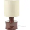 Image de Lampe de table en lin beige et céramique rouge Catherine - Serax