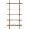 Image de Étagère murale 5 étages en acajou massif 100 x 35 x 196 cm PI - Ethnicraft Accessories