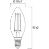 Image de Lampe TOLEDO Retro Flamme 827 2700K 4,5W dimmable SYLVANIA 0029373