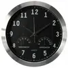 Image de PEREL Horloge Murale Noir Argenté