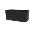 Image de Jardinière rectangulaire avec soucoupe - Noir