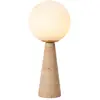 Image de Lampe de table décorative grise en marbre et verre, douille E27, Lucide EVIN