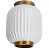 Image de Plafonnier Lucide Gosse porcelaine striée dorée E27 40W