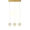 Image de Suspension Cintra 3 boules cristal doré LED Lucide