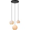 Image de Suspension japandi blanche 3 abat-jour porcelaine E27 40W BINA