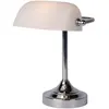 Image de Lampe de bureau Lucide Banker E14 40W chrome blanc 30cm