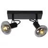 Image de Spot plafond Lucide Madee 2xE14 verre noir/clair 25W