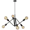 Image de Lustre Lucide Lester noir métal 6xE27 40W dimmable