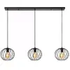 Image de Suspension barre métal noir Danza 3xE27 40W Lucide