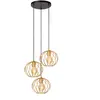 Image de Lucide Suspension Danza 3 lampes - Or