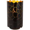 Image de Lampe de table décorative noire et dorée, abat-jour design, E27 40W, ALMELO