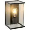 Image de Lucide Claire applique extérieure E27 IP54 noire verre