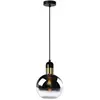 Image de Suspension Lucide Julius E27 dimmable Ø20 noir or verre